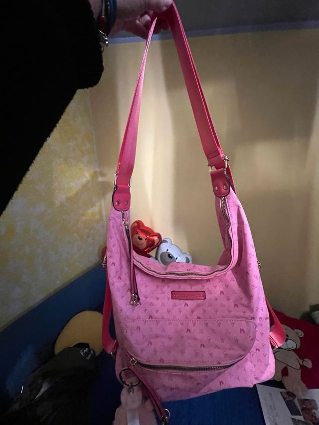 Borsa a tracolla/zaino rosa Cynthia Polo Style