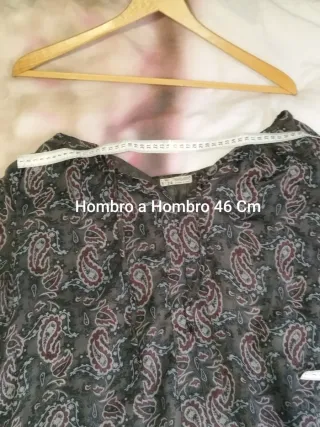 Eiza Blusa Túnica Paisley Gris Oscuro 3/4