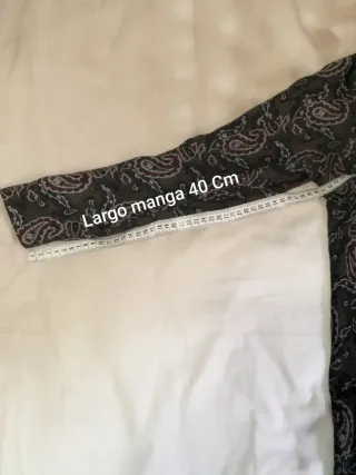 Eiza Blusa Túnica Paisley Gris Oscuro 3/4