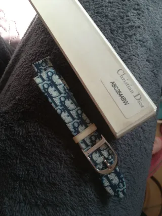 Correa Dior Azul y Blanca