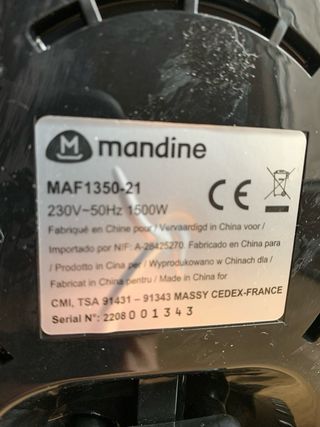 Freidora de aire Mandine