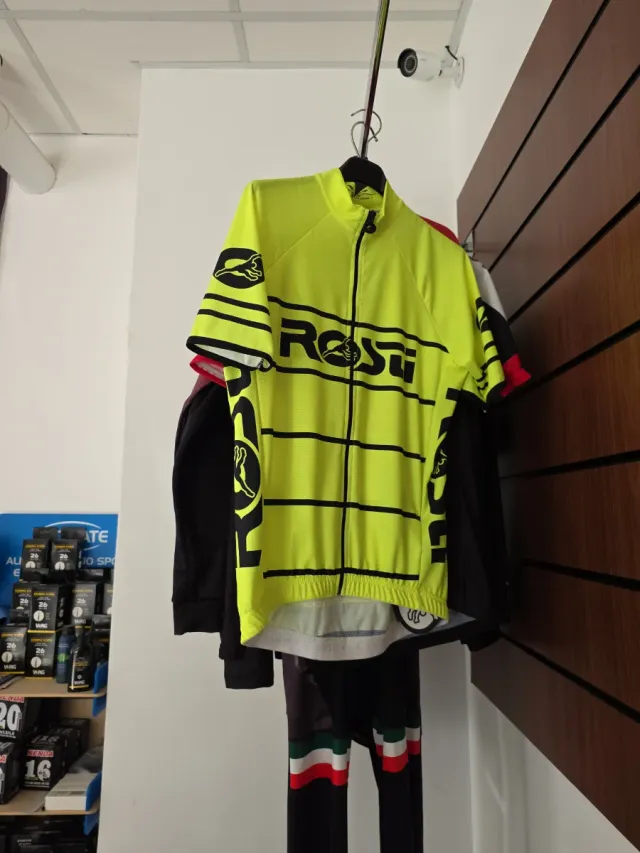 Maglia ciclismo ROSTI estiva giallo fluo