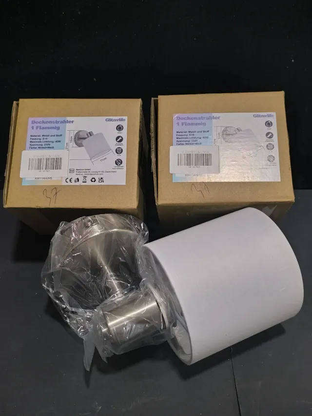2 Focos de techo Glitzerlife 1 bombilla