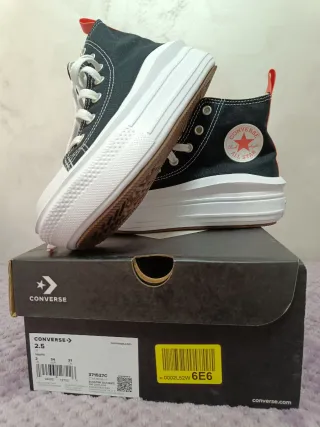 Zapatillas Converse Negras Plataforma talla 34