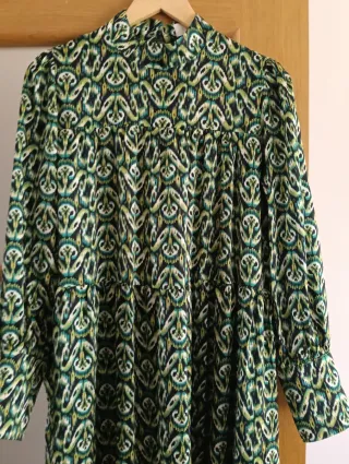 Vestido verde estampado