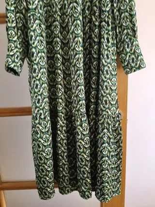Vestido verde estampado