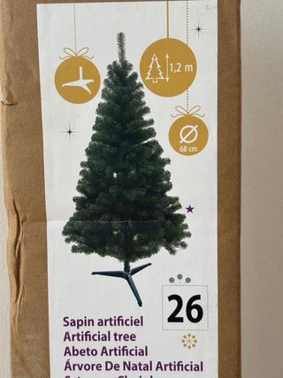 Árbol de Navidad Artificial 120cm + decoraciones
