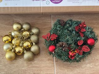 Árbol de Navidad Artificial 120cm + decoraciones