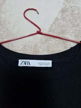 Jersey Zara Negro Talla s Botones Dorados