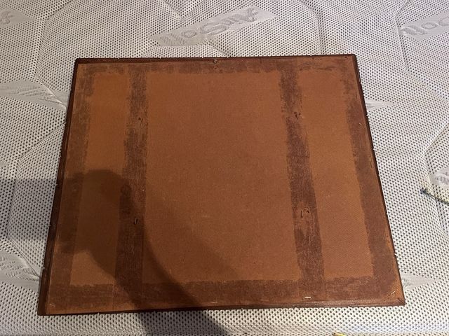 Marco antiguo madera tallada con cristal