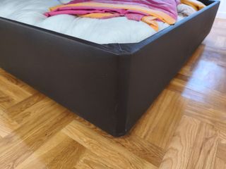 Canapé Polipiel Cama 1.35 Wengué + Colchón