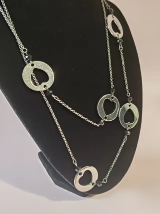 Collana doppio filo con cuori