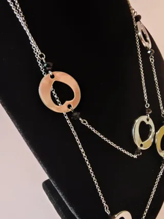 Collana doppio filo con cuori