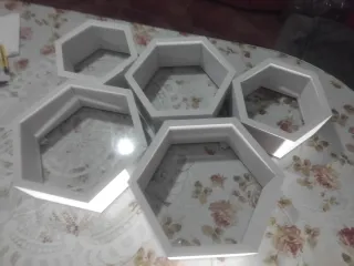 Estantería hexagonal decorativas regalo de cristal