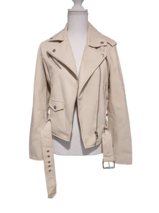 Chiodo ecopelle Zara Beige Tg M