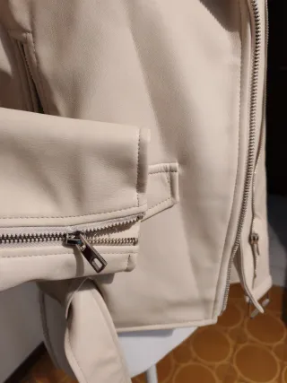 Chiodo ecopelle Zara Beige Tg M