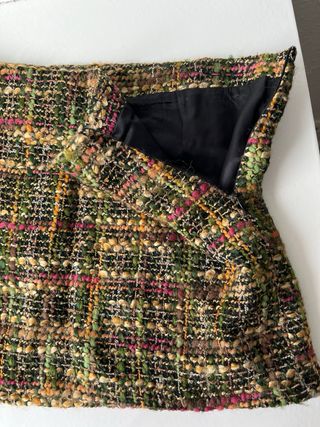 Falda mini tweed multicolor