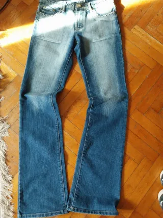 Pantaloni Y2K con ricami argento