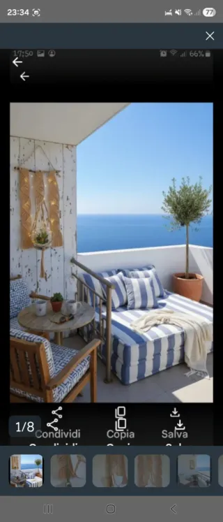 Portavaso Arazzo macramè con bastone legno Rustico