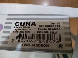 Cuna IKEA dos alturas, opción con sabanas