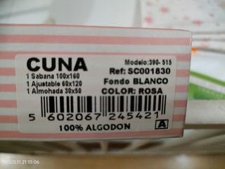 Cuna IKEA dos alturas, opción con sabanas