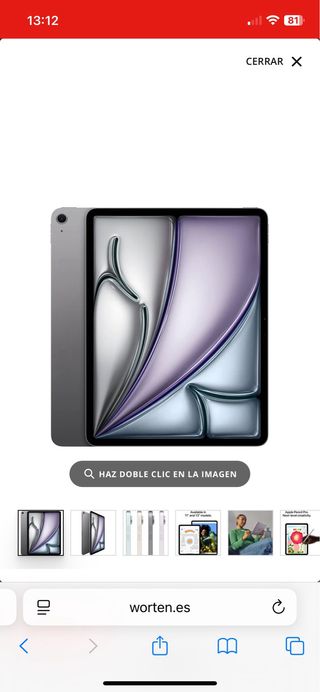 iPad Air M3 13” 128 GB Wi-Fi Gris/Plata