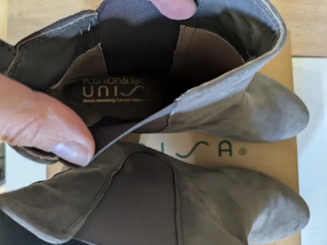 Botines piel gris Wonders talla 42 nuevos