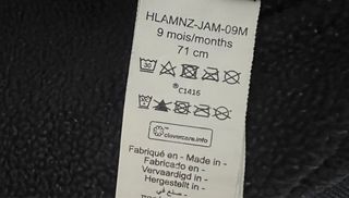 Cazadora bebé azul y mostaza