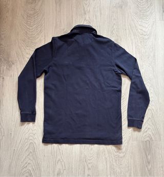 Polo Massimo Dutti azul marino manga larga