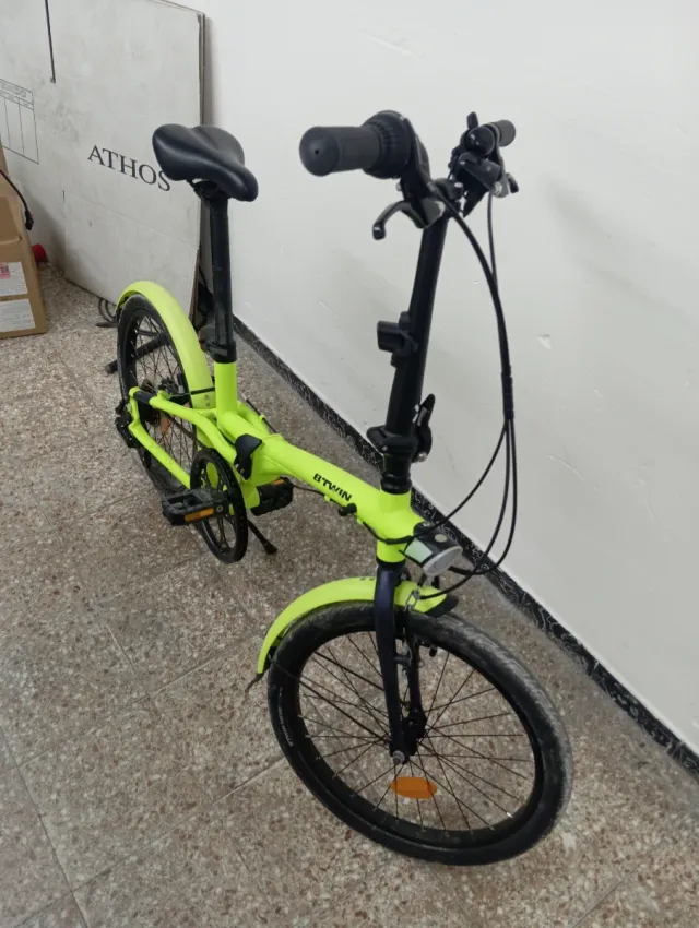 Bicicleta Plegable BTWIN Verde Lima