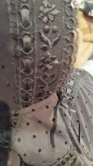 Corpiño ballena tul encaje terciopelo