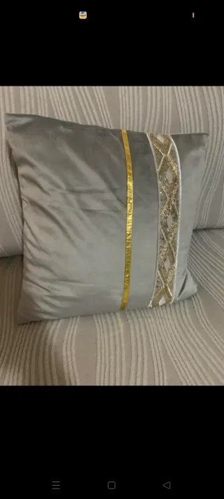 Fodera di Cuscino decorativo grigio e rosa