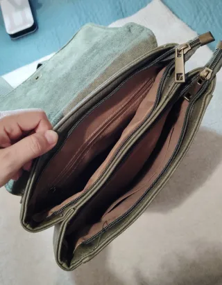 Mochila eco cuero verde militar/oliva