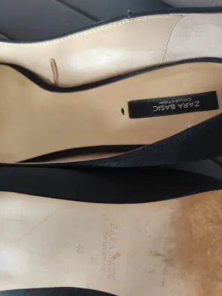 Zapatos Zara Negros con Lazo