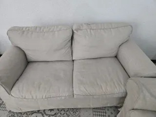 Sofá 3+2 plazas beige Ikea Vendo juntos.