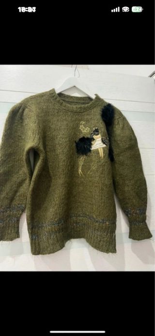 Maglione vintage donna verde