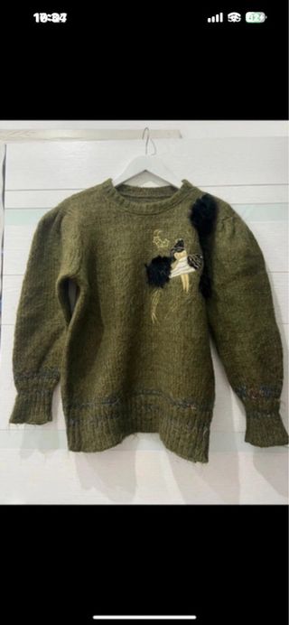 Maglione vintage donna verde