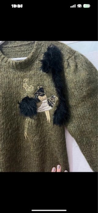 Maglione vintage donna verde