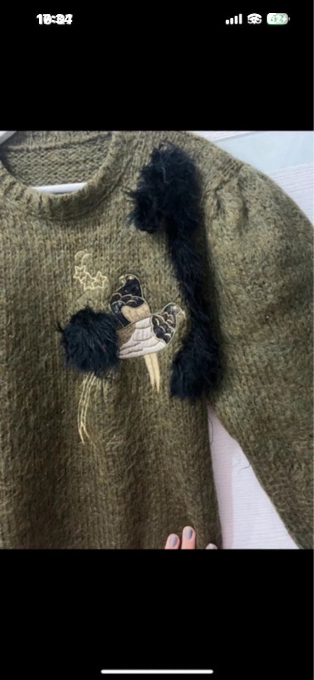 Maglione vintage donna verde