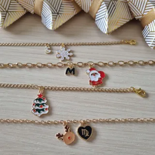 Set 4 Braccialetti Natalizi con Confezioni Regalo