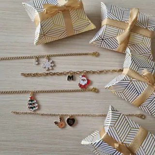 Set 4 Braccialetti Natalizi con Confezioni Regalo