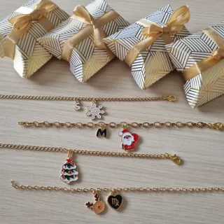 Set 4 Braccialetti Natalizi con Confezioni Regalo