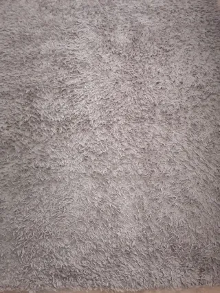 Alfombra gris de poliéster Medidas 160 x 230 cm