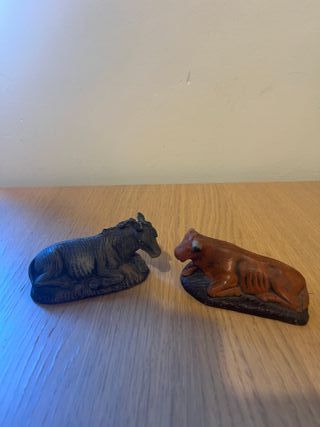 Nacimiento Belén Buey y Mula barro