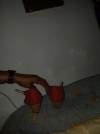 Tacones de baile rojos para mujer