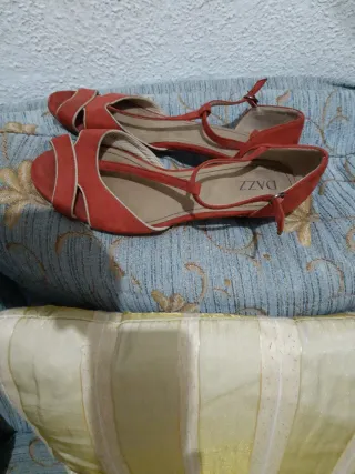 Tacones de baile rojos para mujer