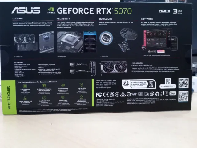 ASUS GeForce RTX5070 DUAL OC 12GB GDDR7