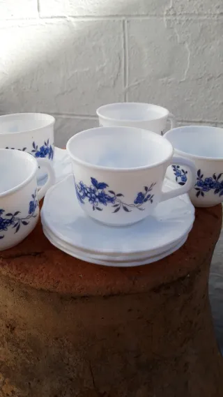 Juego de café tazas Arcopal Kalinka azul