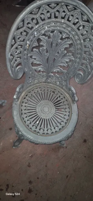 2 Sillas Hierro Forjado Estilo Victoriano