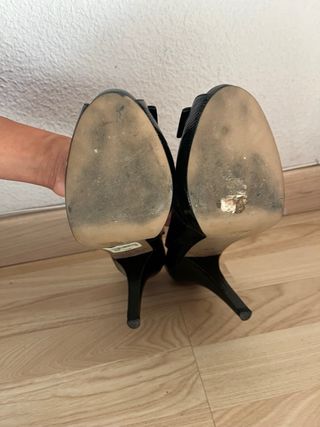 Zapatos de tacón negros Piel T39